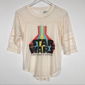 Star Wars Raglan Burnout Tee Shirt Size XS